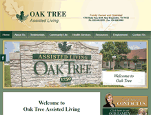 Tablet Screenshot of oaktreeassistedliving.com
